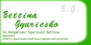 bettina gyuricsko business card